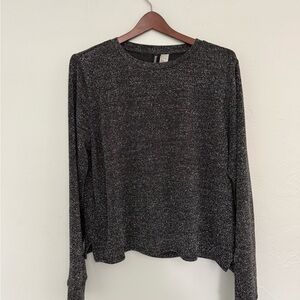 H&M Charcoal & Silver Long Sleeve Top